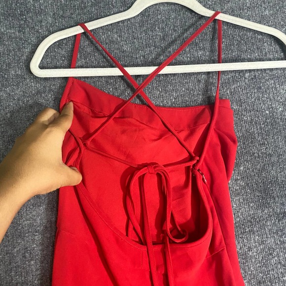Amanda Uprichard Jasalina Mini Dress Small Red Ruched Backless Party Coc… - Picture 5 of 12